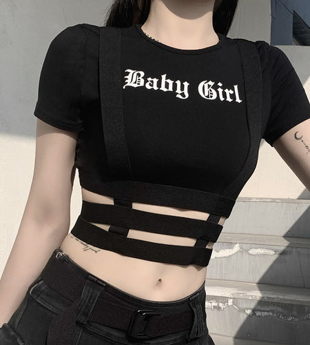 Crop Top O-Neck T-shirt